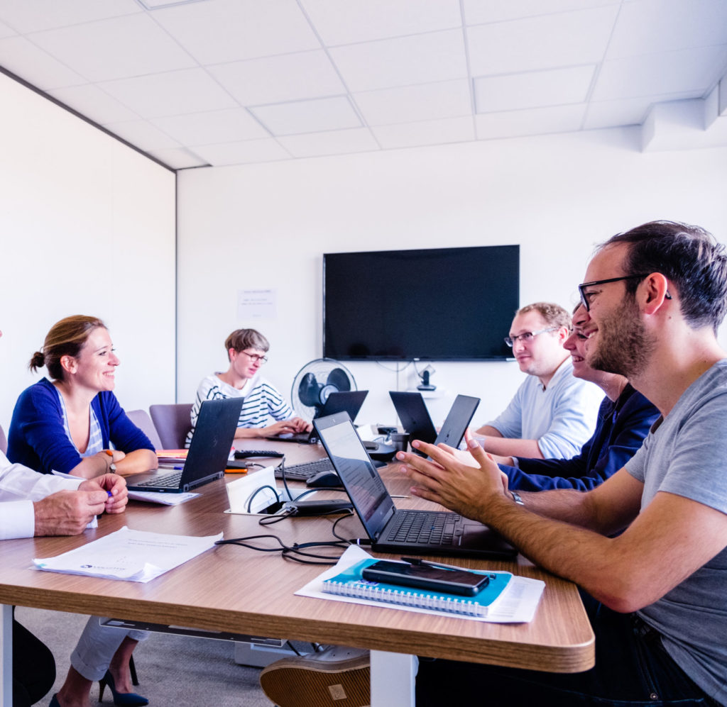Voluntis team during a meeting